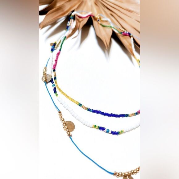 Multicolor beaded necklace #957 - Picture 2 of 2